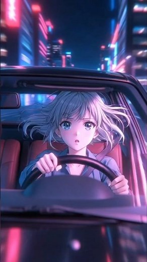“Anime Driving Girl 🚗✨ | High-Speed Action Shots | Cinematic Car Scene”