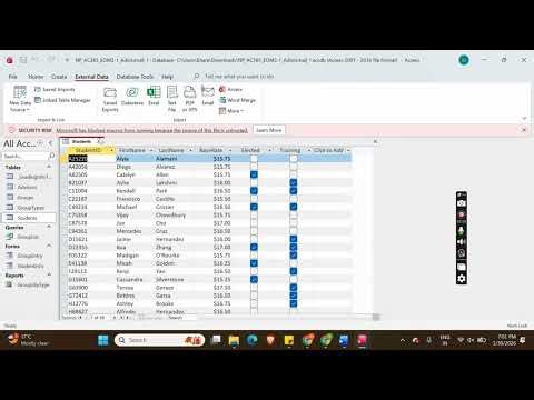 New Perspectives Access 365 | Module 2: End of Module Project 1 Bowles College #newperspectives