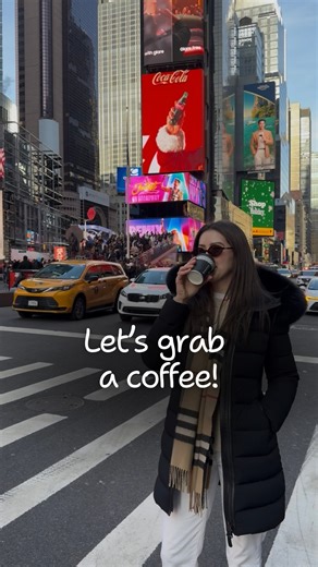 Angelika | American English on Instagram: "Name a better place to grab a coffee than NYC… I’ll wait🤭"