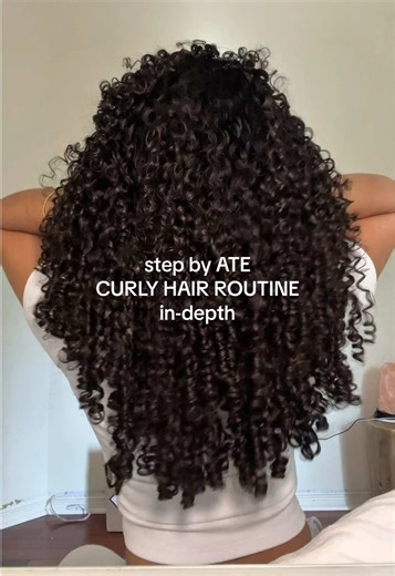 highly in-depth, step by ATE curly hair routine 🩶 PRODUCTS: @AG Care Fast Food Leave In Re:coil Curl Activator Mousse Gel Argan Oil Hair Oil