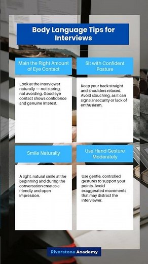 4 Best Body Language Tips When You do an Interview