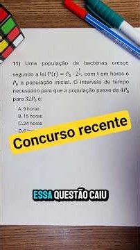 Questão de concurso envolvendo exponencial #concursos #matematica