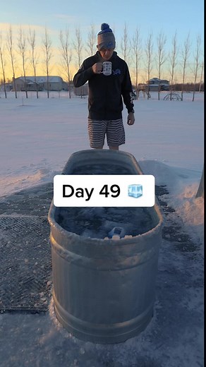 Jordan's Day 49 Ice Bath Discipline Challenge