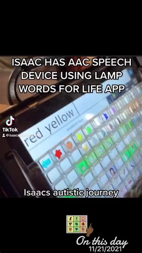 2K views · 24 reactions | Isaac has AAC Speech Device using lamp words for life app #aac #supportloveautism #autismawareness #autism #nonverbal #fyp | Isaacs autistic journey | Facebook