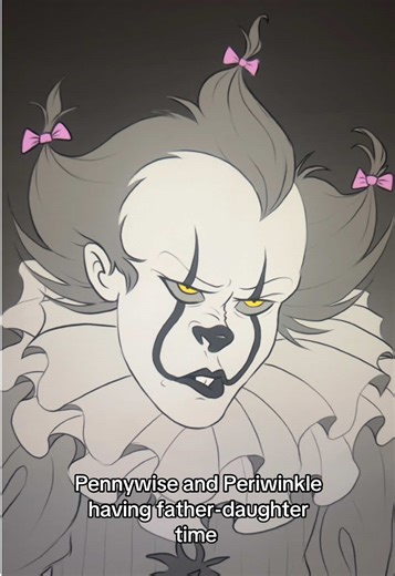 Pennywise’s single dad era has him one minor inconvenience away from eating the furniture (part of my IT raises Ingrid au) #pennywise #itwelcometoderry #welcometoderry #animation #digitalart