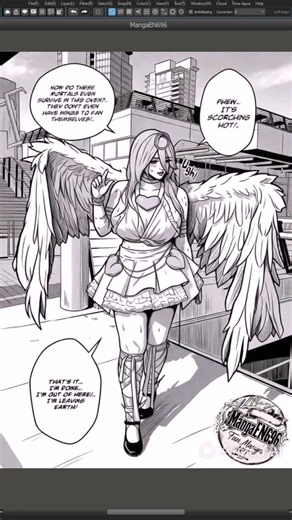 Earth is a SCORCHER! 🔥 "Hotter than Hell" #Manga #Art ‪@MangaEN696‬ #Comedy #Angel