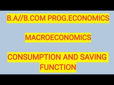 CONSUMPTION FUNCTION // MACROECONOMICS