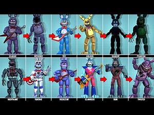 All types of Bonnie the Rabbit | Five Nights at Freddy's Animatronics Encyclopedia 2