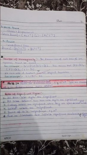short notes of class 11 physics chapter 1 units and measurements....