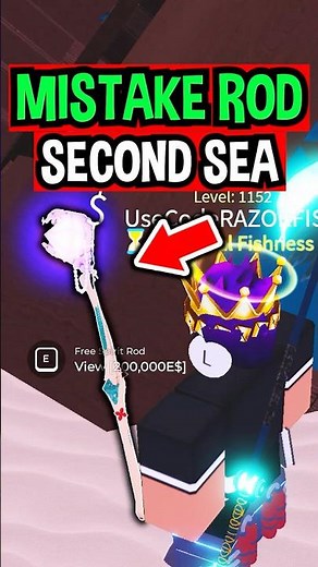 Second Sea MISTAKE ROD in Roblox Fisch..