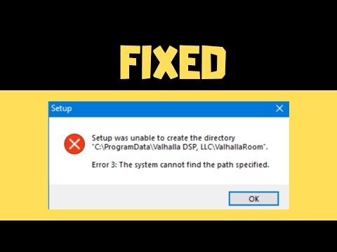 EASY FIX for Setup Was Unable To Create The Directory