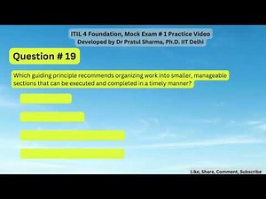 ITIL4 Foundation Mock Question # 19 | Practice Video #ITIL4 #ITIL4Foundation #MockExam