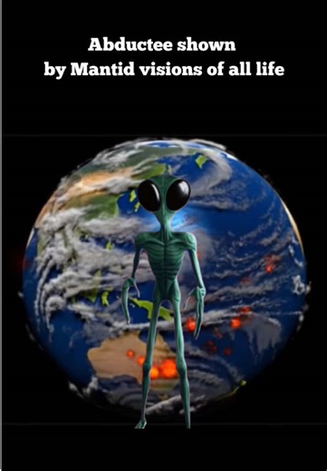 Abductee shown by Mantid visions of all life and the Earth from Space Experience Source https://www.reddit.com/r/MantisEncounters/s/AlbnFDwtRU #mantisbeing #alienabduction #ufo #alien #extraterrestrial