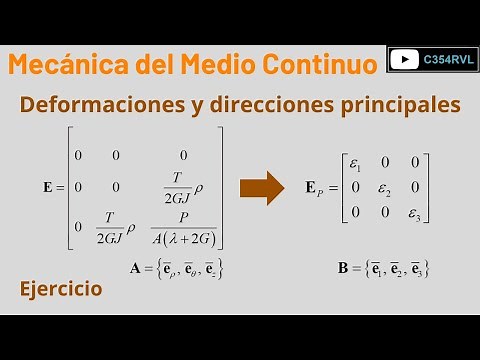 MMC. Análisis de las deformaciones y direcciones principales de un cilindro circular