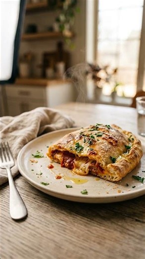 Uusi resepti sivuilla! 🔥 Täydellinen kotitekoinen calzone odottaa sinua – rapea kuori ja täyteläine
