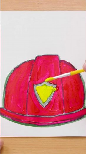 Be a Firefighter! 🧑‍🚒 DIY Paper Helmet #kidslearning