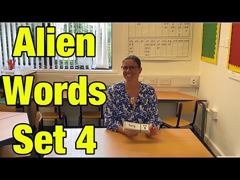 Year 1 Phonics Screening Check Practice - Real and Alien Words Set 4