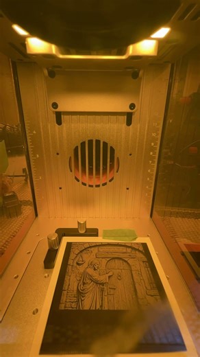3d printed then laser engraved #xTool F2, #bambulab