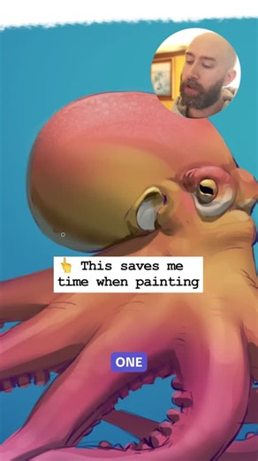 Don't have much time to paint today? Try doing this with your details. Because you start in the shadows, you can stop at any point, and it'll still look great. No more unfinished paintings that look incomplete. 👋 I used the brushes in my Portrait Brush pack to paint this (yes, they work for octopus portraits too 😄) Comment "PB" and I'll send the pack your way! | Paintable