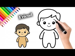 How to Draw and Paint a boy | Easy Step by Step | Mini art lab