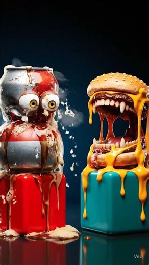 Exploding Soda Can Monster 🥤🍔 | Creepy Burger 3D Cartoon