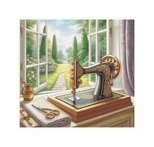 Sewing Machine Cross Stitch, Singer Cross Stitch, Window Cross Stitch, Cross Stitch Sewing Machine, Pattern Keeper, Sewing Machine, Pattern - Etsy