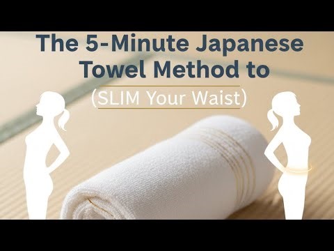 The 5-Minute Japanese Towel Method to SLIM Your Waist (Fix Posture & Shrink Belly) #WaistSlimming