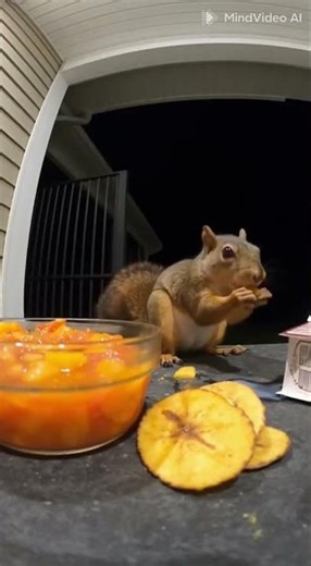 Squirrel attacks spicy salsa like never before #shorts #funny #viral
