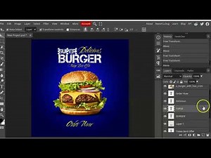 Simple and Easy Burger Poster Designing in Photopea l Photopea tutorial