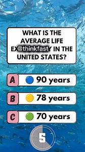 🇺🇸 Average Life Expectancy in the United States! #brainteaser #riddlechallenge #AmericanTrivia#QuizTime #SmartQuiz #puzzle #quiz #fun | Think Fast