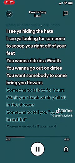 Singing Your Favorite Song - Toosii Lyrics & Quotes