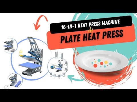 How to heat press a plate | 16 in 1 Heat Press Machine