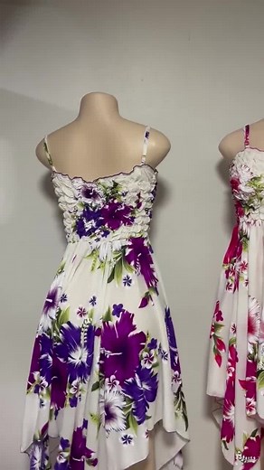 Hibiscus Flower Dress: Rayon Halter Top, High-low Skirt - Etsy