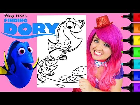 Coloring Dory & Marlin Finding Nemo Coloring Page Prismacolor Paint Markers | KiMMi THE CLOWN
