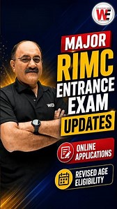 Major RIMC Entrance Exam Updates Online Applications & Revised Age Eligibility