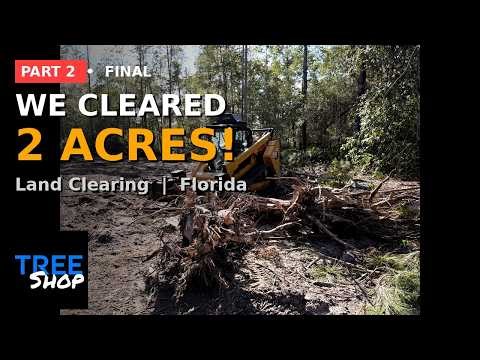 Finishing Clearing Project with CAT 317 Excavator and CAT 299D3 XE Track Loader