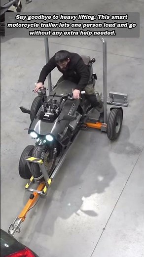 Revolutionary Single Person Motorcycle Trailer For Easy Bike Loading
