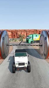 1.7M views · 10K reactions | Cars & Cargo Trucks vs Chained Hydraulic Crush #shorts #crash #beamngdrive #gaming #games | Manfred Games | Facebook