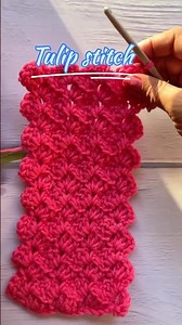 Easy Tulip Stitch Tutorial 🌷 | 1 Row Repeat for Beginners - Perfect for Any Project!