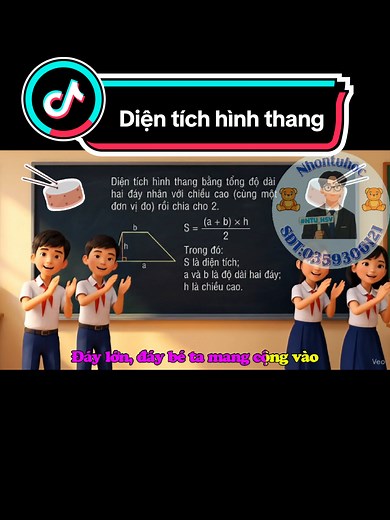 Cách tính diện tích hình thang cho học sinh lớp 5