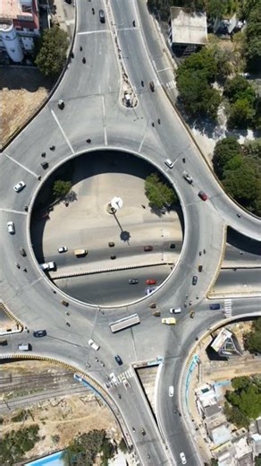 Birds-Eye View of padi Roundabout | Cinematic Drone 4K