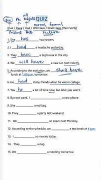 Day 10 Have, has, had, will have and shall have in sentences #shortsfeed #english#spokenenglish