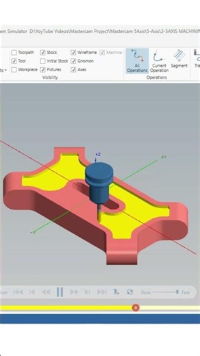 3-Mastercam 5axis Programming #Advance Programmng #5Axis Drilling #virqlvideo #shorts #shortvideo