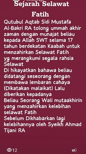 Sejarah Selawat Fatih dan Maknanya