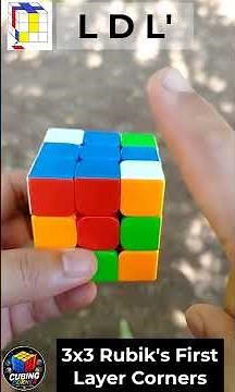3x3 Rubik's Cube First Layer Corners || Left Algorithm (Short Cubing Beginner Guide)