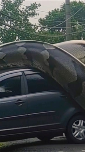 Mengerikan Detik Ditik Saat Mobil Mini Bus ini Melintasi Jalanan sepi Di Hutan ada Ular besar