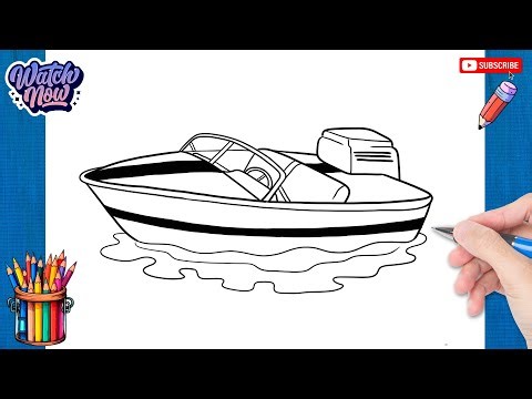 How to draw Speed Boat - Speed Boat Drawing Ideas