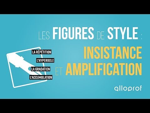 Les figures de style : insistance et amplification | Français | Alloprof