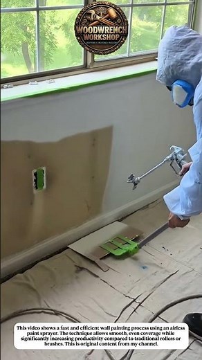 Fast Wall Painting Technique with Airless Sprayer | Professional Painting Productivity