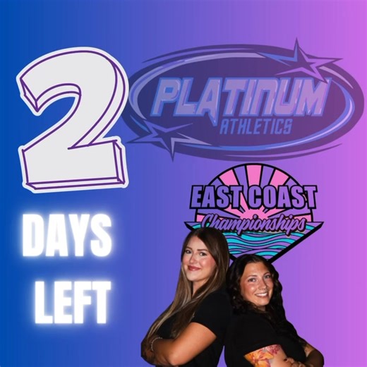 Only 2 days left until we take on East Coast Championships Cheerfest Nationals! All of our teams were shining bright at showcase last night, and we could not be more proud! We are so excited to watch you take the mat this weekend💙 | Platinum Athletics